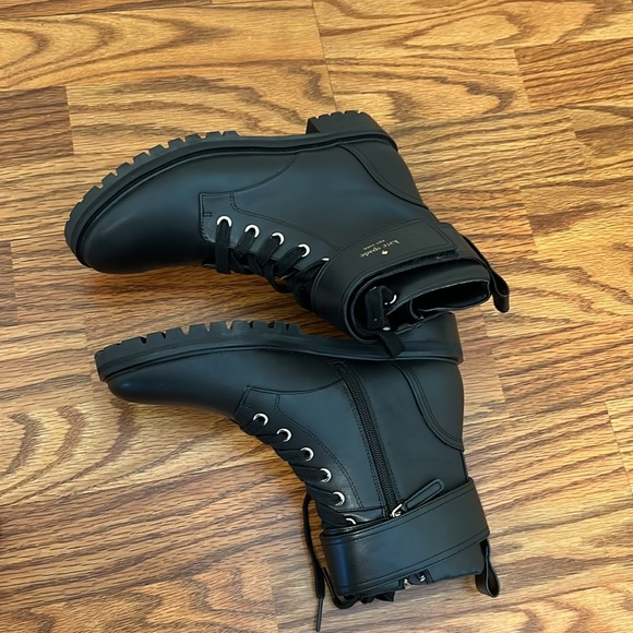 Kate Spade Joplin Lug sole Black ankle Boots shoes size 7B New - Picture 6 of 13